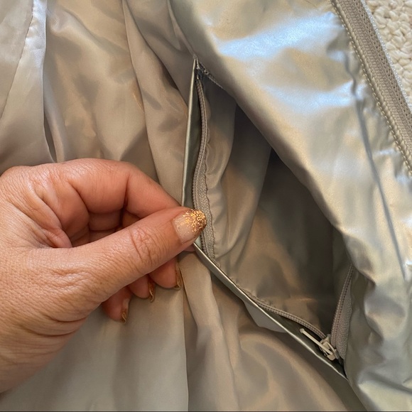 Puma Hooded Puffer Jacket Size Medium Silver - Picture 11 of 16